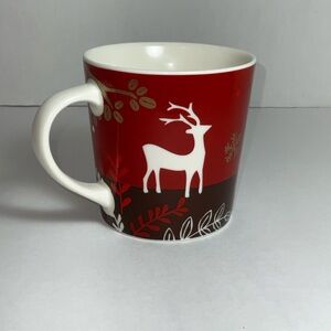Starbucks Red and White Reindeer Mug Coffee Hot Chocolate